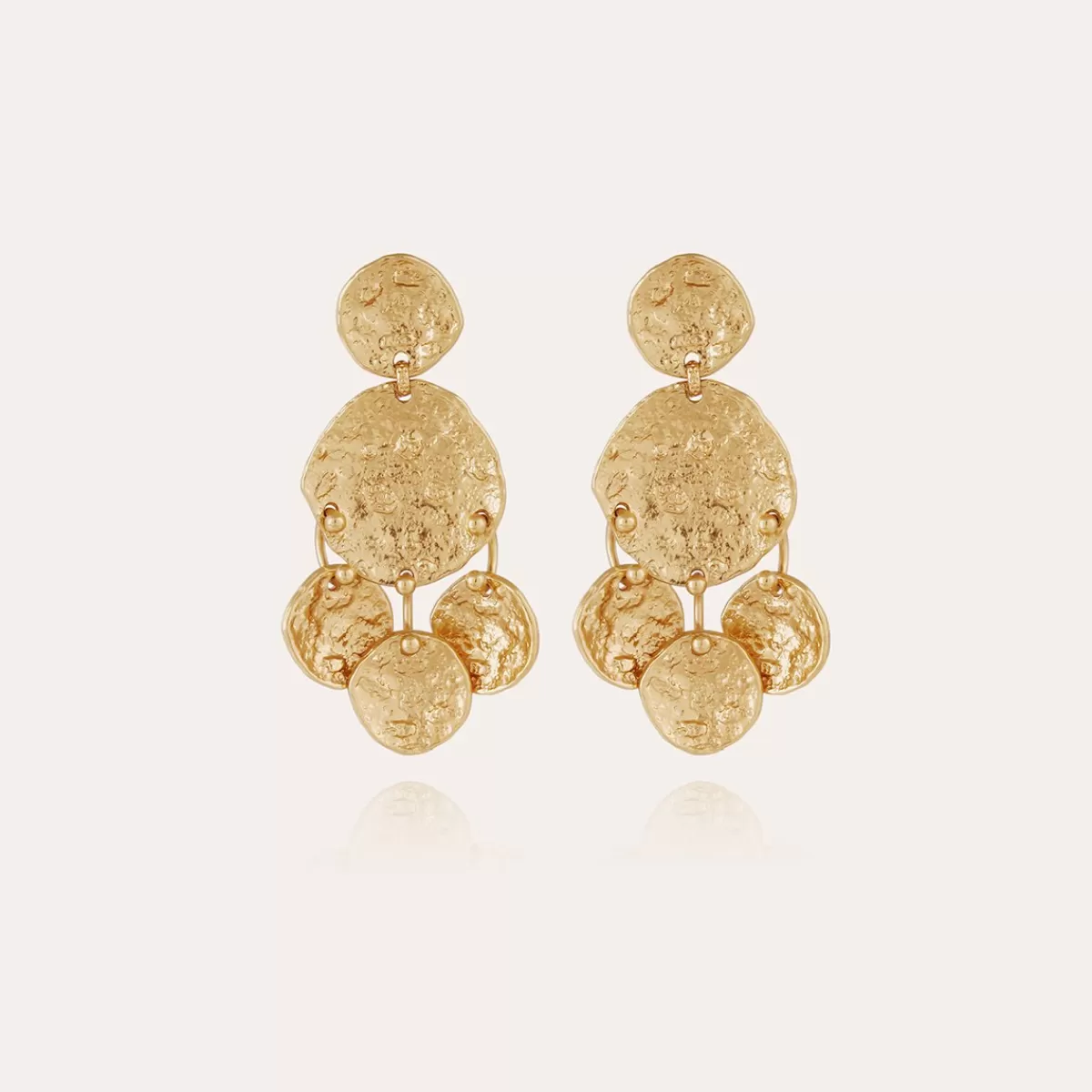 Gas Bijoux Boucles d'oreilles Eclipse Sequin petit modèle dorées Best