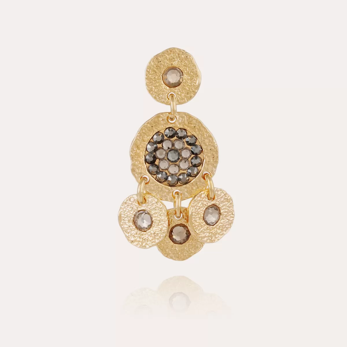 Gas Bijoux Boucles d'oreilles Illusion strass dorées Cristal Online