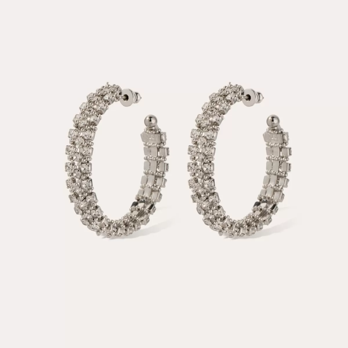 Gas Bijoux Boucles d'oreilles Izilda strass argentées Cristal Flash Sale