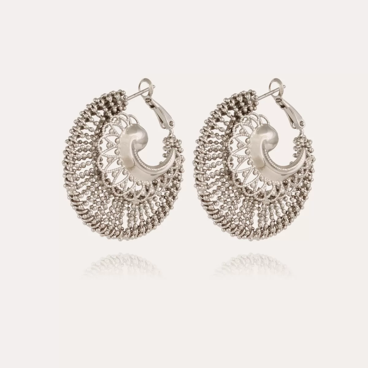 Gas Bijoux Boucles d'oreilles Izzia grand modèle argentées Best Sale