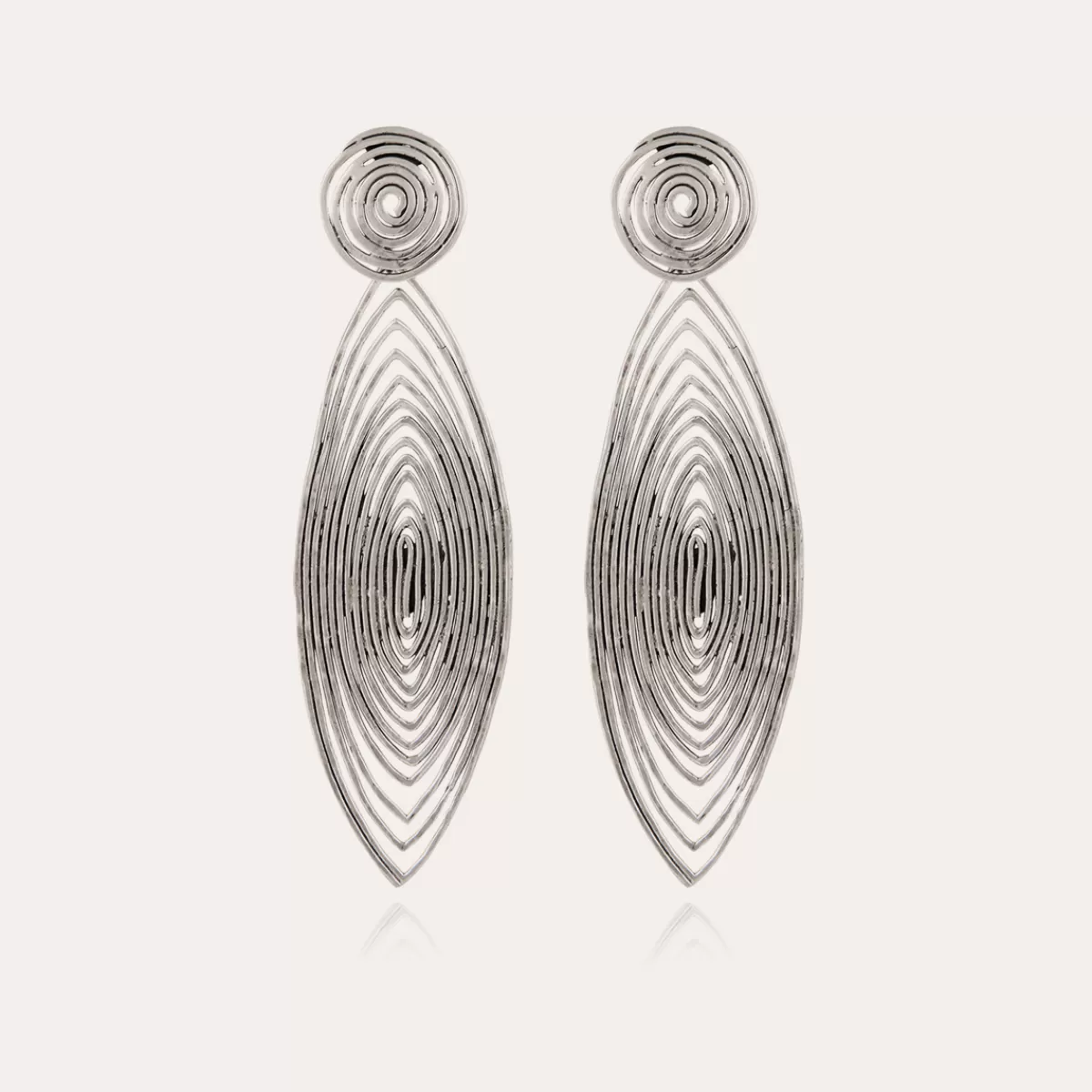 Gas Bijoux Boucles d'oreilles Longwave grand modèle argentées Discount