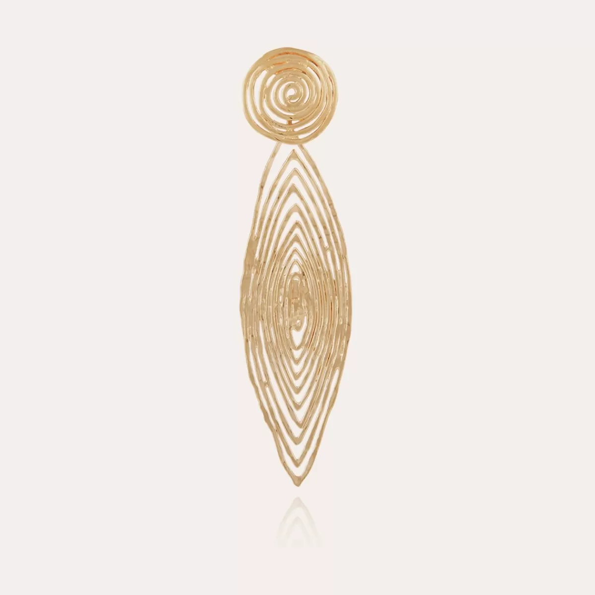 Gas Bijoux Boucles d'oreilles Longwave grand modèle dorées Best Sale