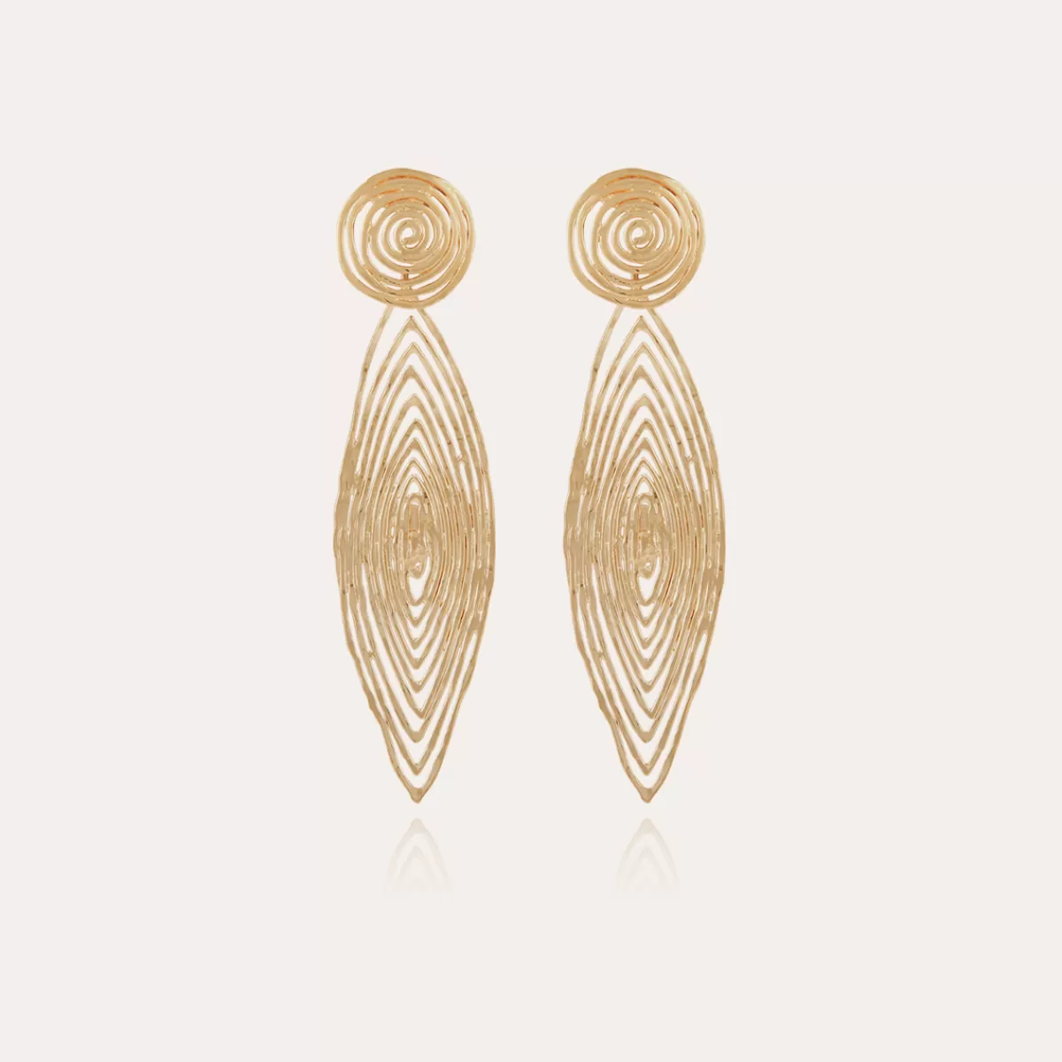 Gas Bijoux Boucles d'oreilles Longwave petit modèle dorées Discount