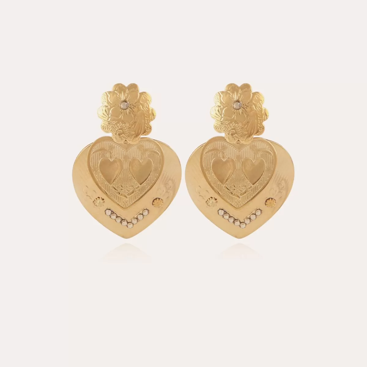 Gas Bijoux Boucles d'oreilles Love dorées Store