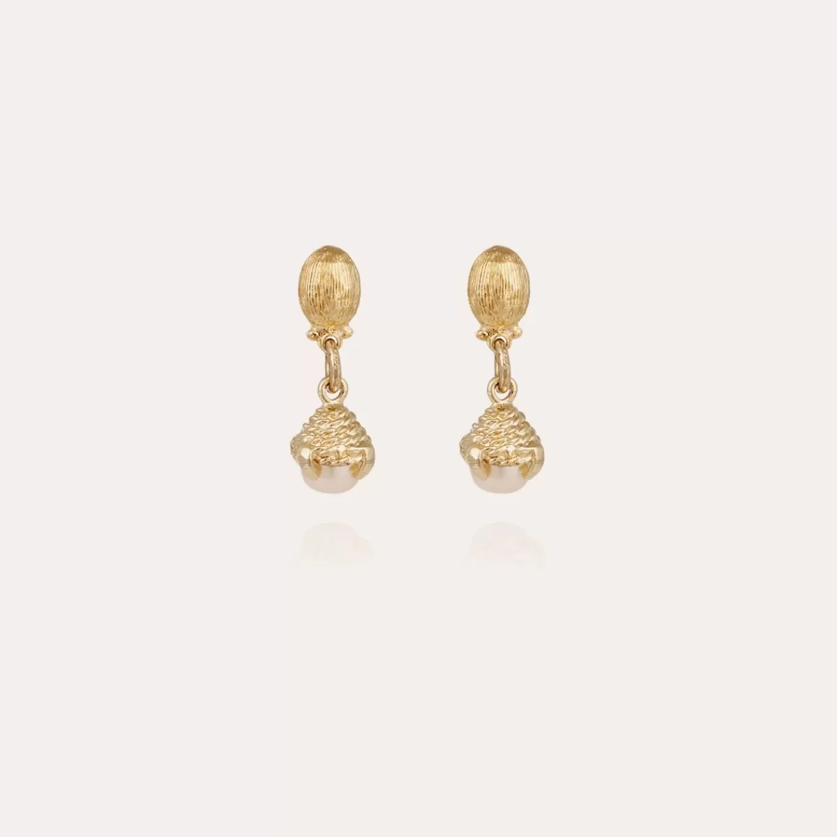Gas Bijoux Boucles d'oreilles Lucce dorées Nacre blanche Fashion