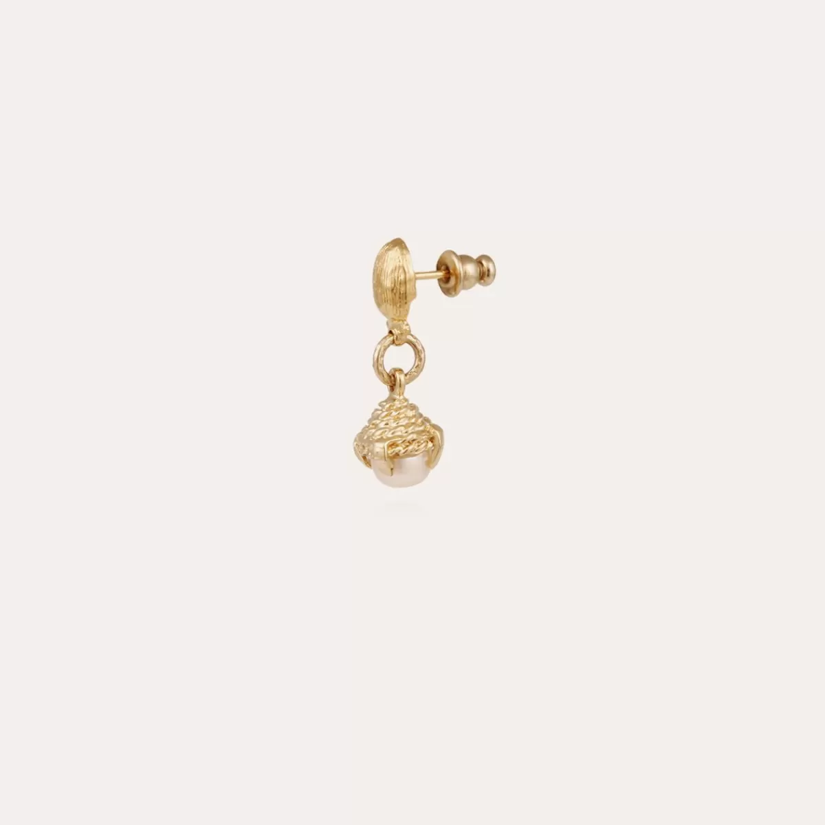 Gas Bijoux Boucles d'oreilles Lucce dorées Nacre blanche Fashion