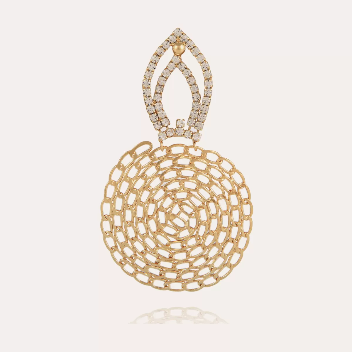 Gas Bijoux Boucles d'oreilles Luciole strass dorées Cristal Best