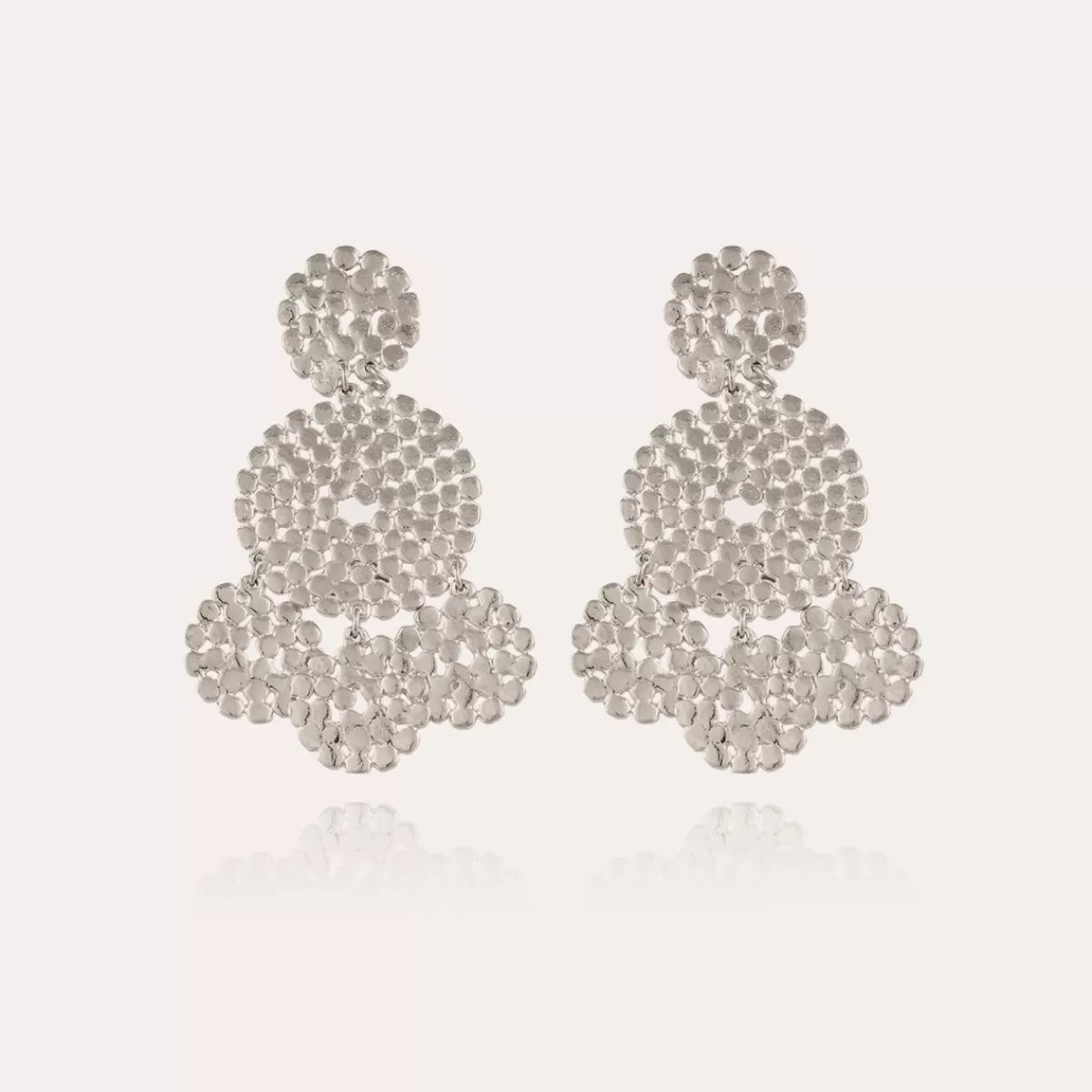 Gas Bijoux Boucles d'oreilles Lucky Sequin petit modèle argentées Clearance