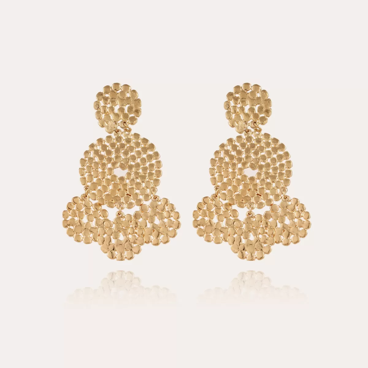 Gas Bijoux Boucles d'oreilles Lucky Sequin petit modèle dorées Flash Sale