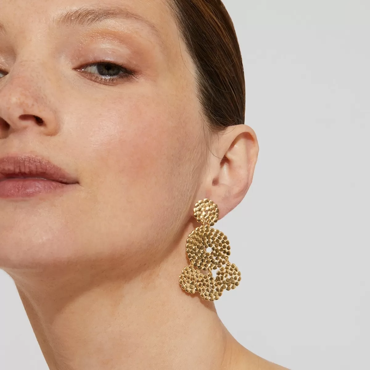 Gas Bijoux Boucles d'oreilles Lucky Sequin petit modèle dorées Flash Sale