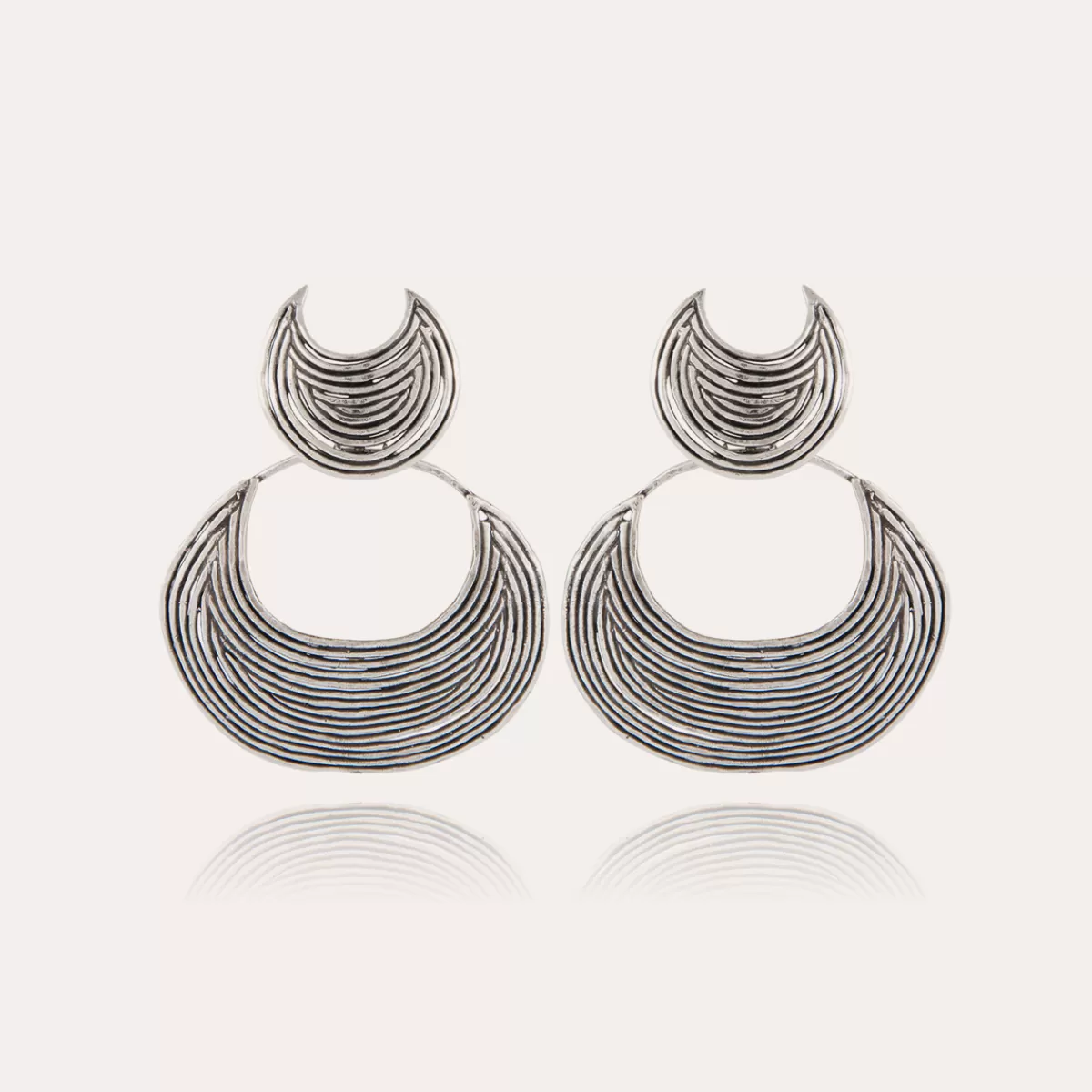 Gas Bijoux Boucles d'oreilles Luna Wave argentées Cheap