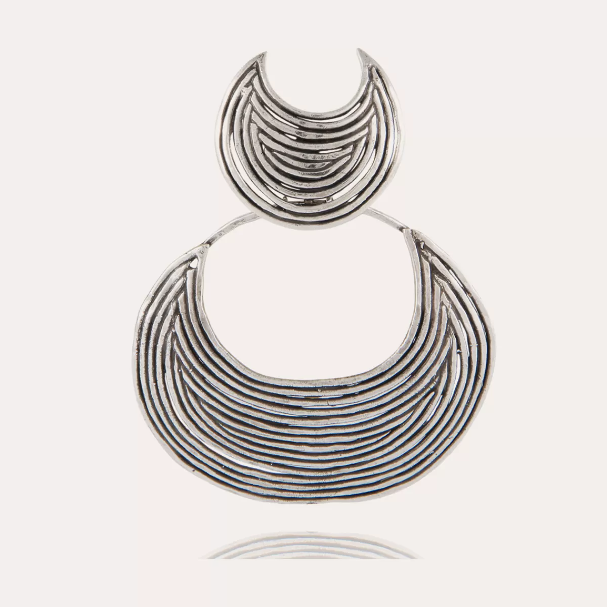 Gas Bijoux Boucles d'oreilles Luna Wave argentées Cheap