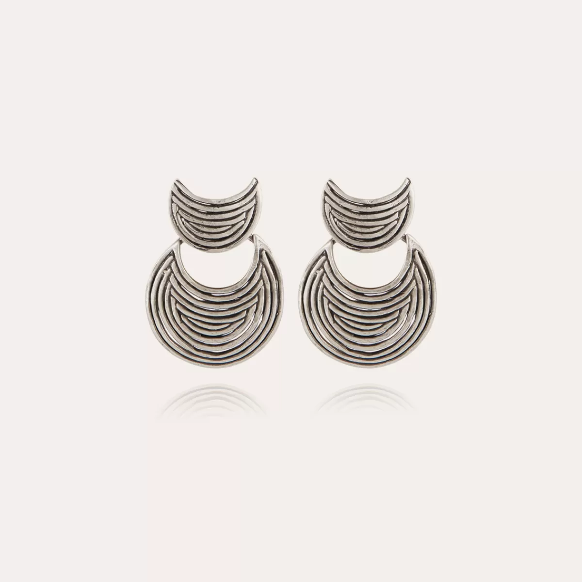 Gas Bijoux Boucles d'oreilles Luna Wave mini argentées Sale