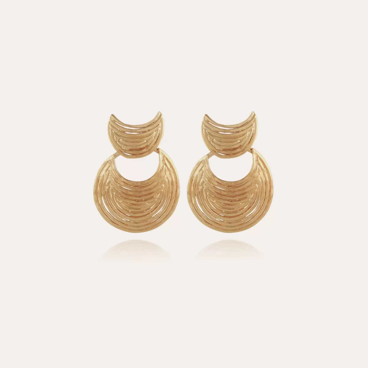 Gas Bijoux Boucles d'oreilles Luna Wave mini dorées Store