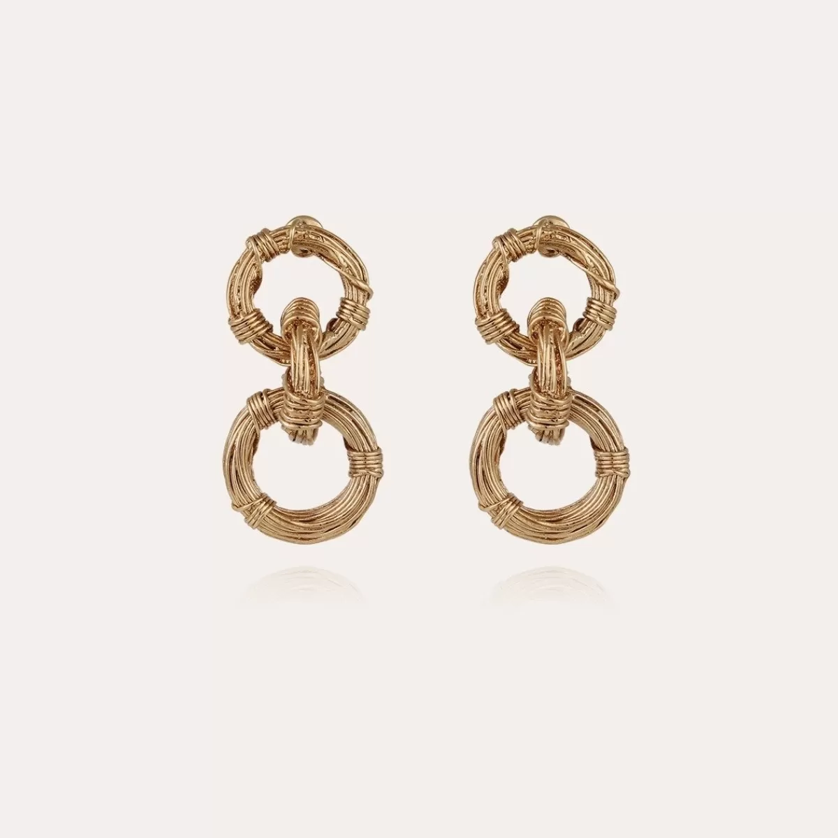 Gas Bijoux Boucles d'oreilles Maille Ariane dorées Discount