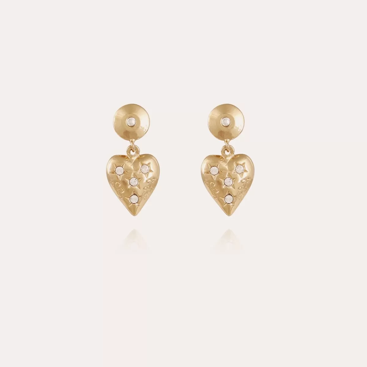 Gas Bijoux Boucles d'oreilles Meli petit modèle dorées Cristal Fashion