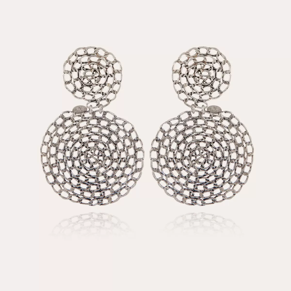 Gas Bijoux Boucles d'oreilles Onde Gourmette argentées Clearance