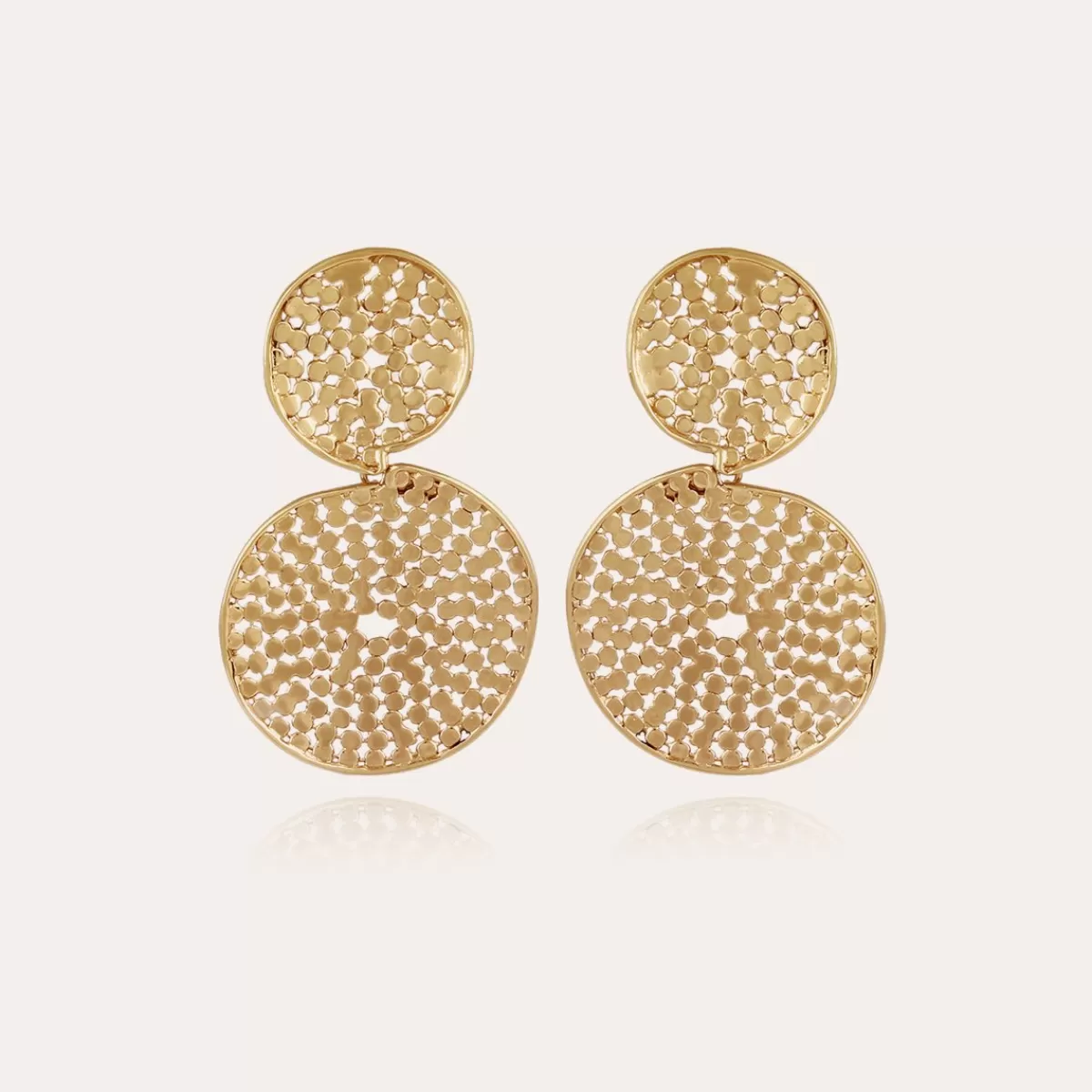 Gas Bijoux Boucles d'oreilles Onde Lucky Cercle petit modèle dorées Cheap