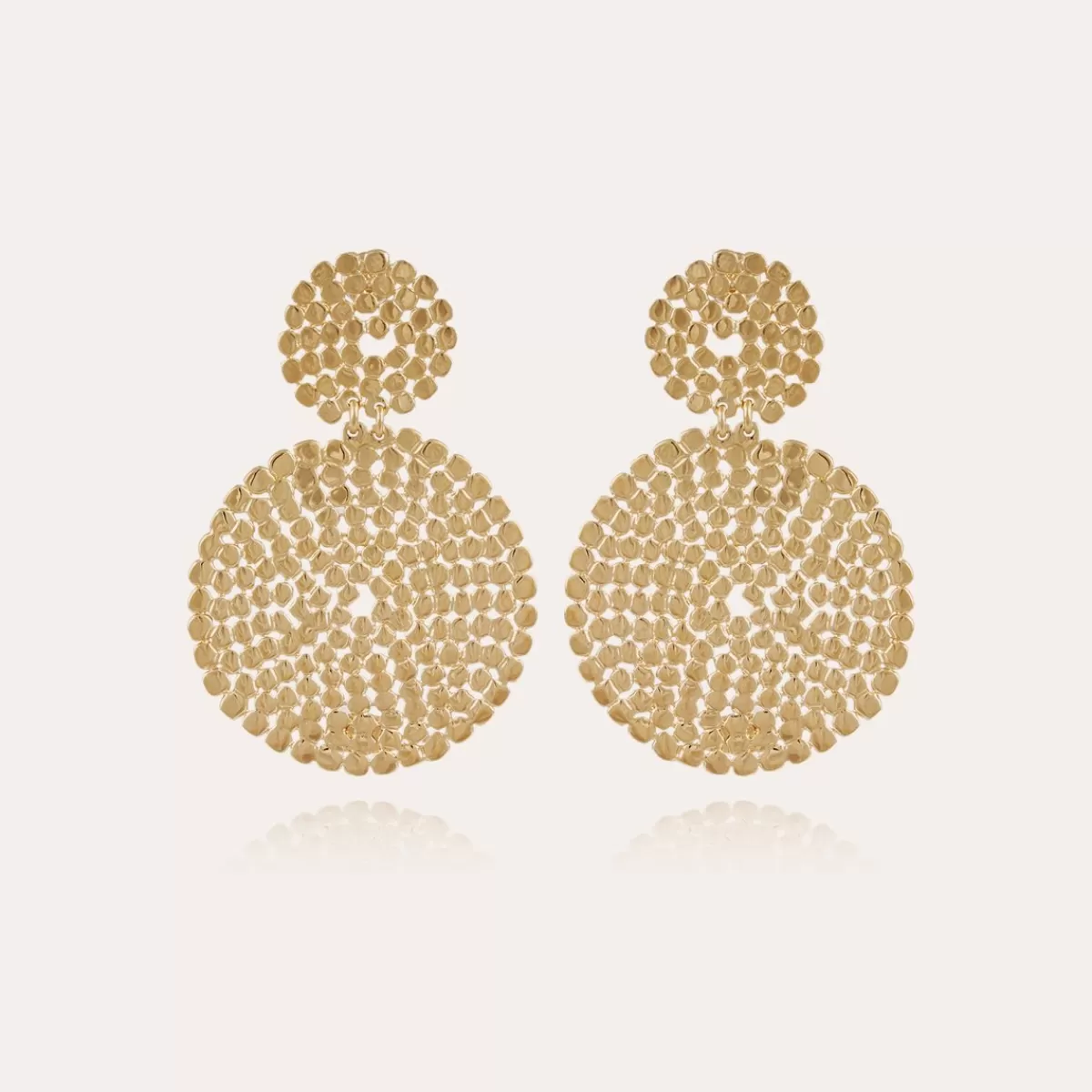 Gas Bijoux Boucles d'oreilles Onde Lucky petit modèle dorées Flash Sale