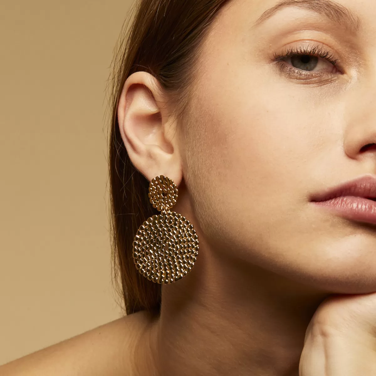 Gas Bijoux Boucles d'oreilles Onde Lucky petit modèle dorées Flash Sale