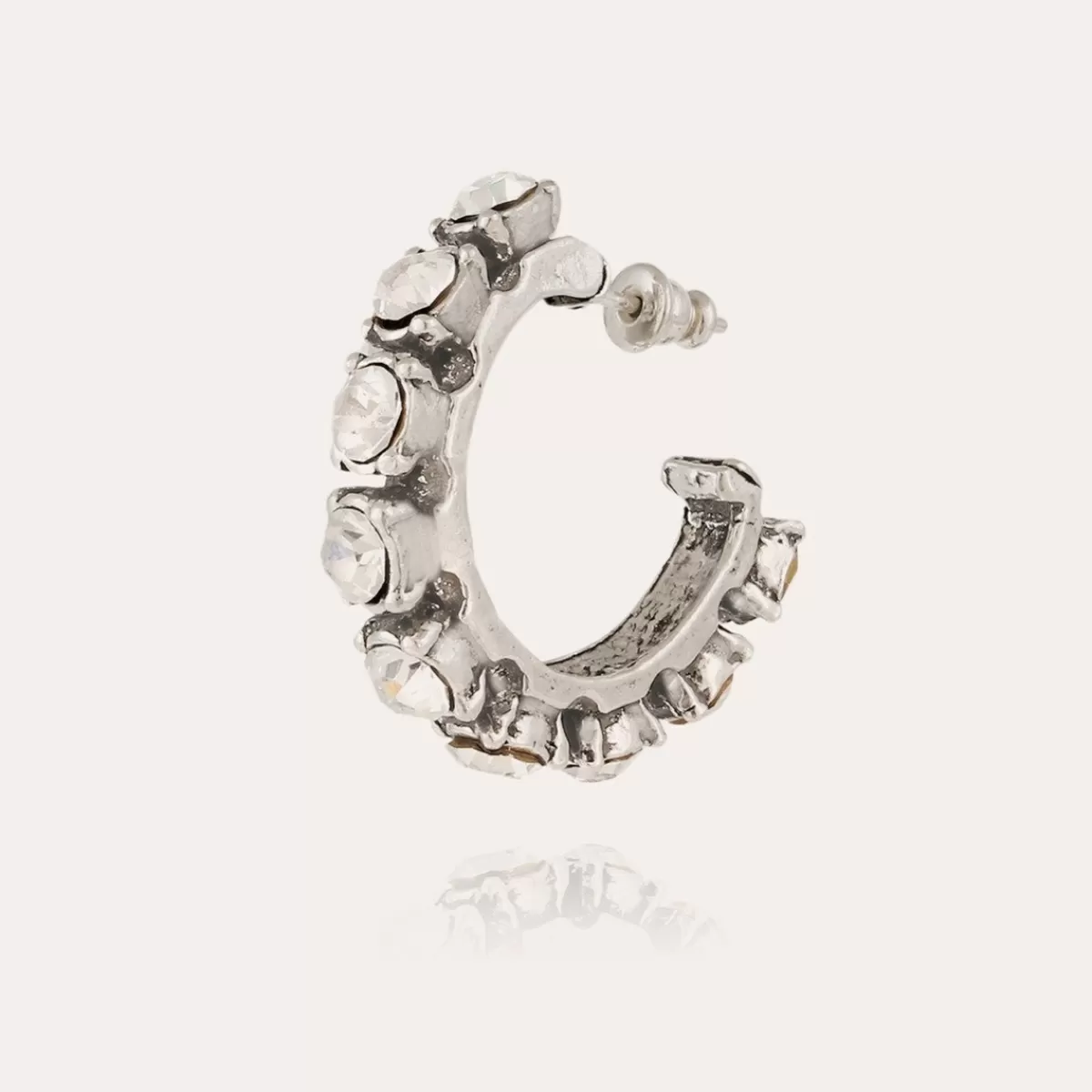 Gas Bijoux Boucles d'oreilles Parélie argentées - Strass New
