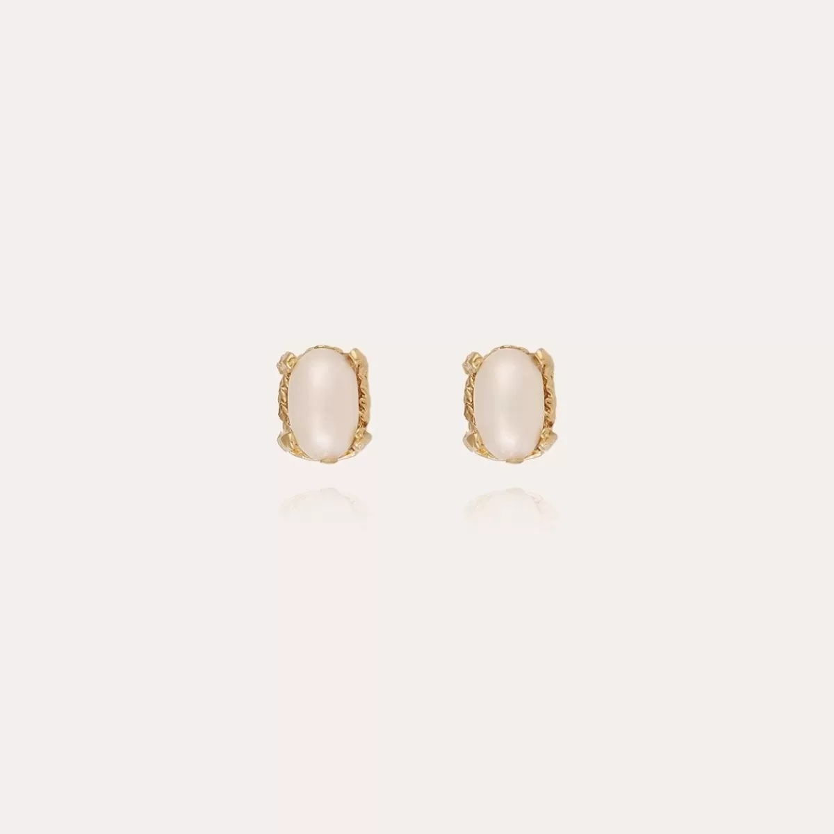 Gas Bijoux Boucles d'oreilles puces Lucce dorées Vert Online