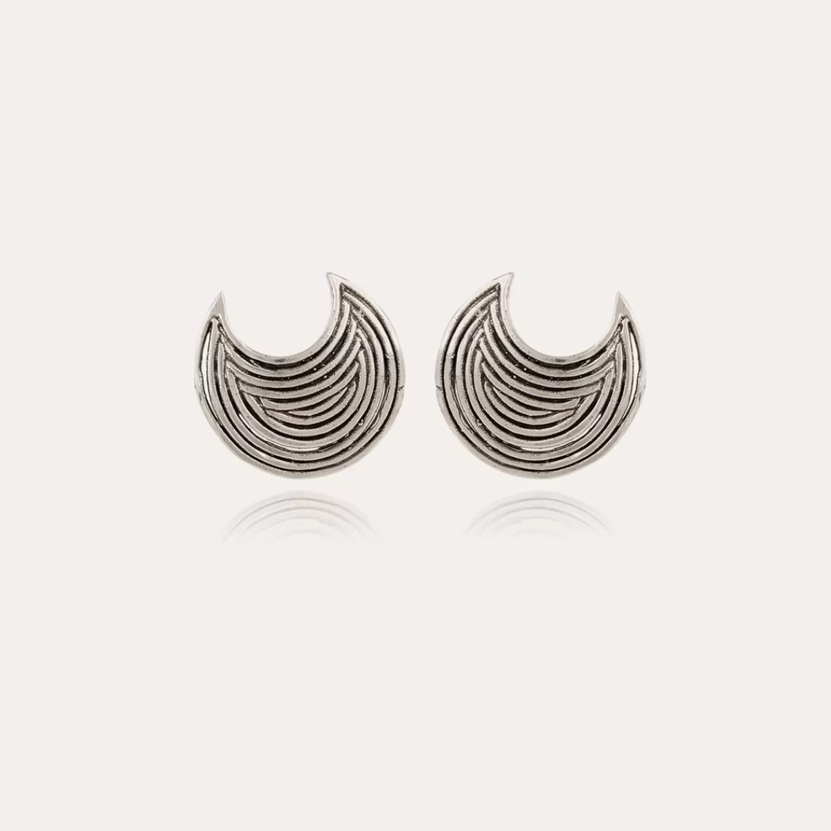 Gas Bijoux Boucles d'oreilles puces Luna Wave argentées Cheap