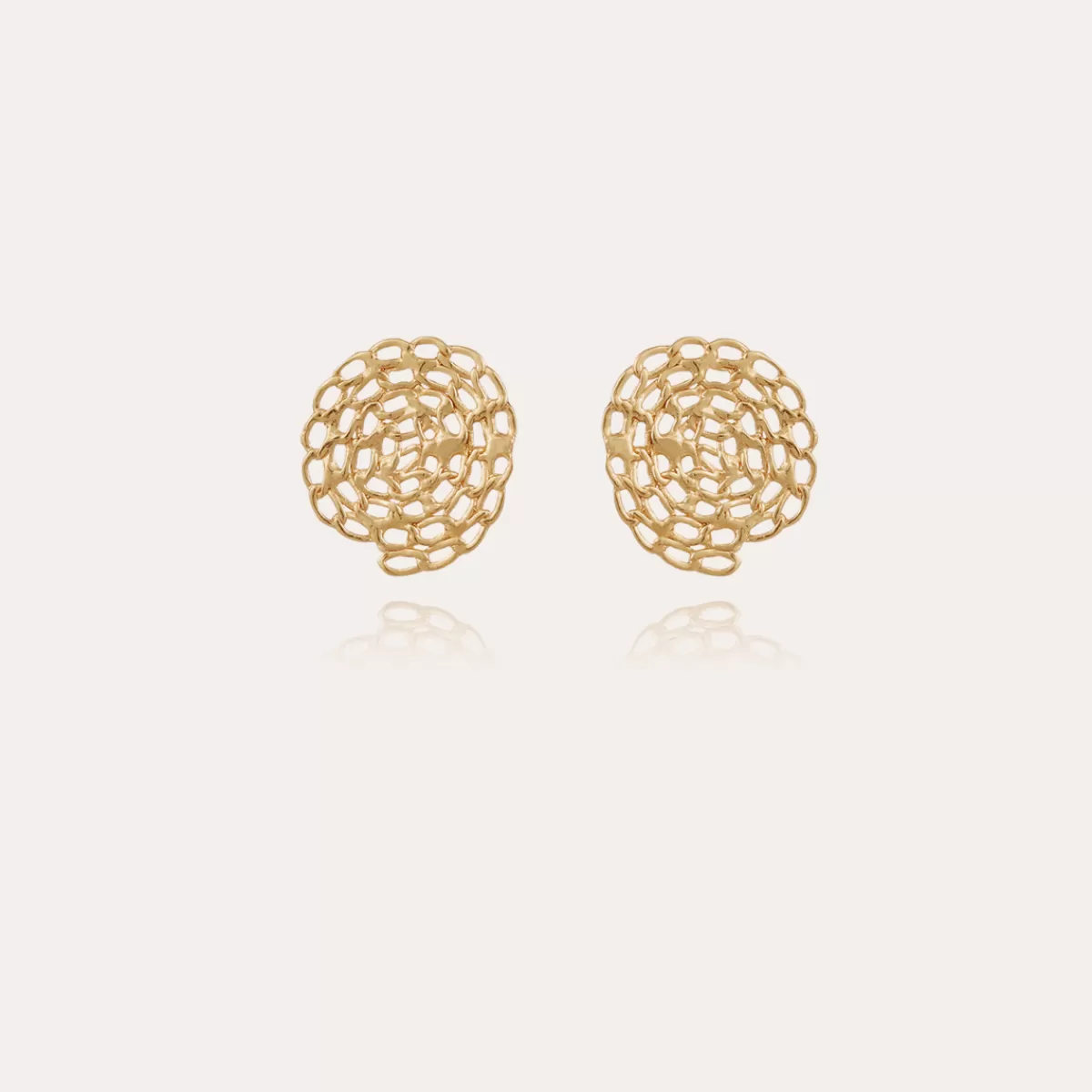 Gas Bijoux Boucles d'oreilles puces Onde Gourmette dorées Cheap