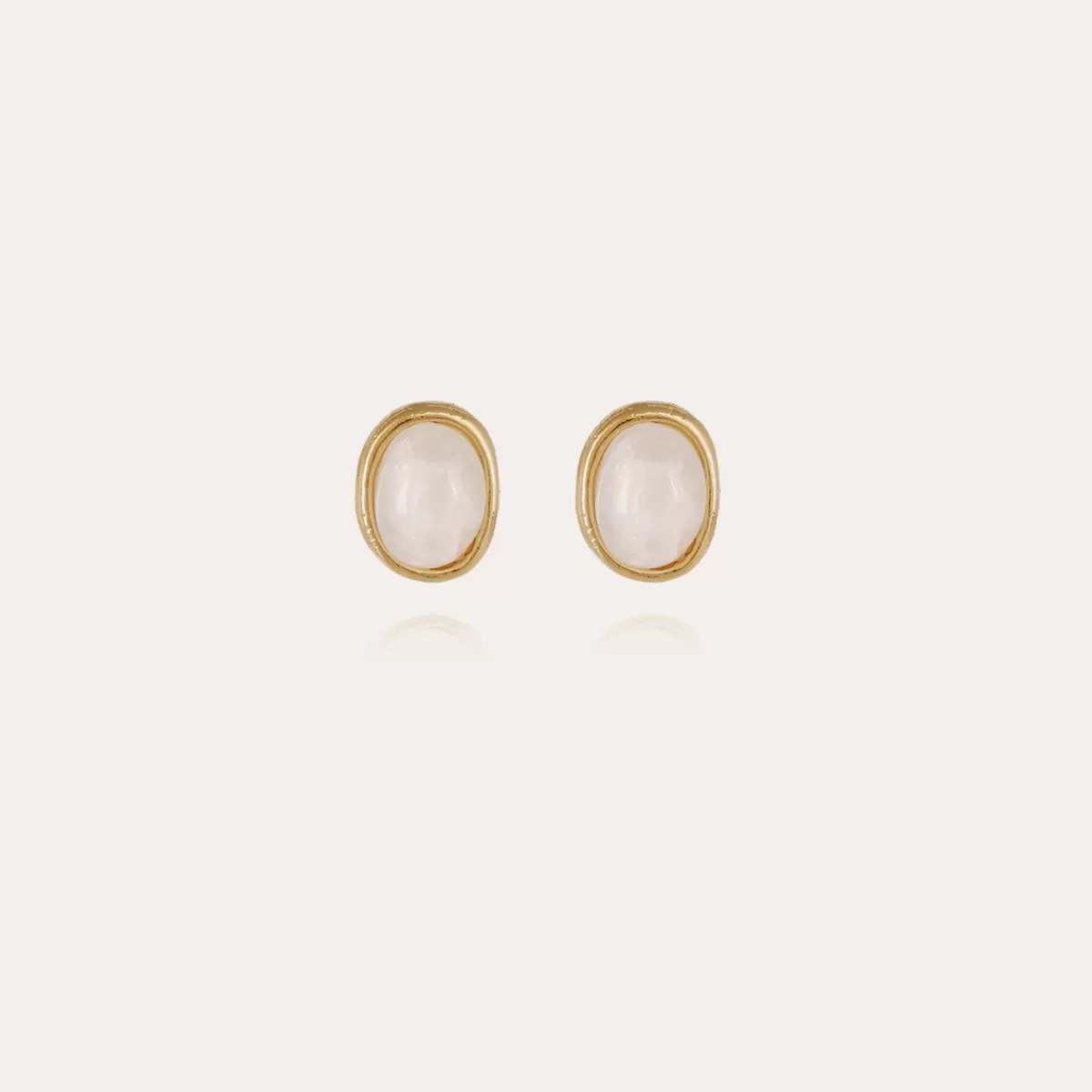 Gas Bijoux Boucles d'oreilles puces Ovo dorées - Cristal Flash Sale