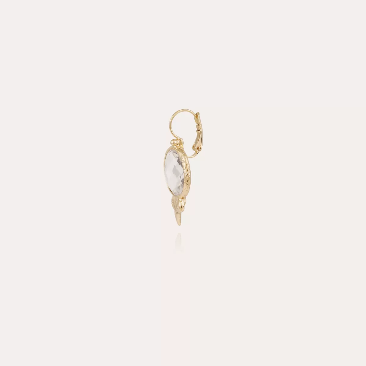 Gas Bijoux Boucles d'oreilles Serti dorées - Cristal Vert Fashion