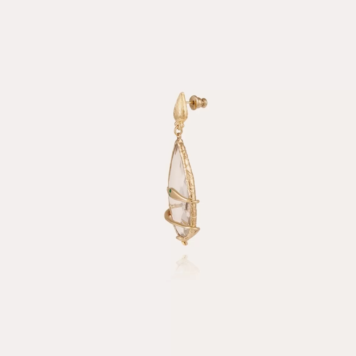 Gas Bijoux Boucles d'oreilles Serti Goutte Bis doré - Cristal Shop