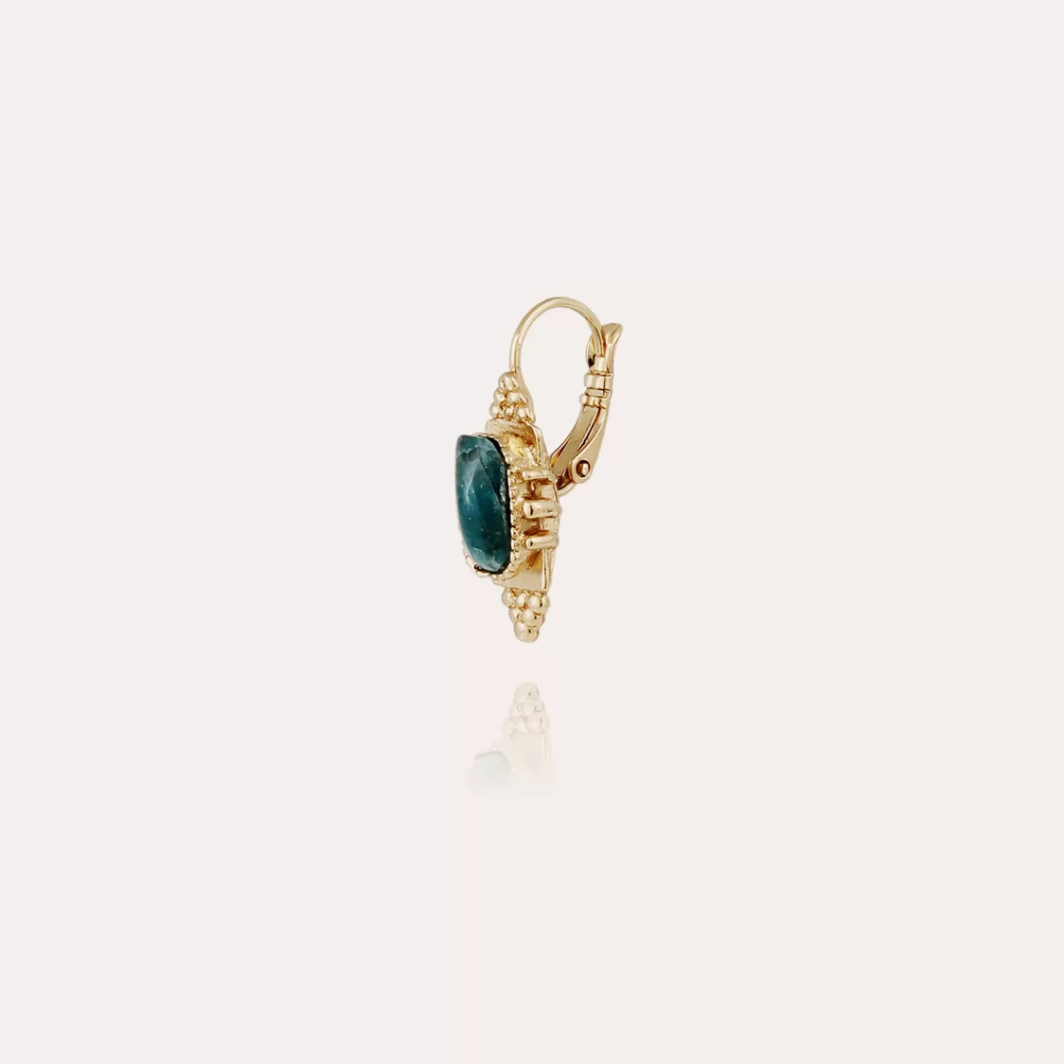 Gas Bijoux Boucles d'oreilles Serti Talisman petit modèle dorées - Apatite bleue Améthyste Online