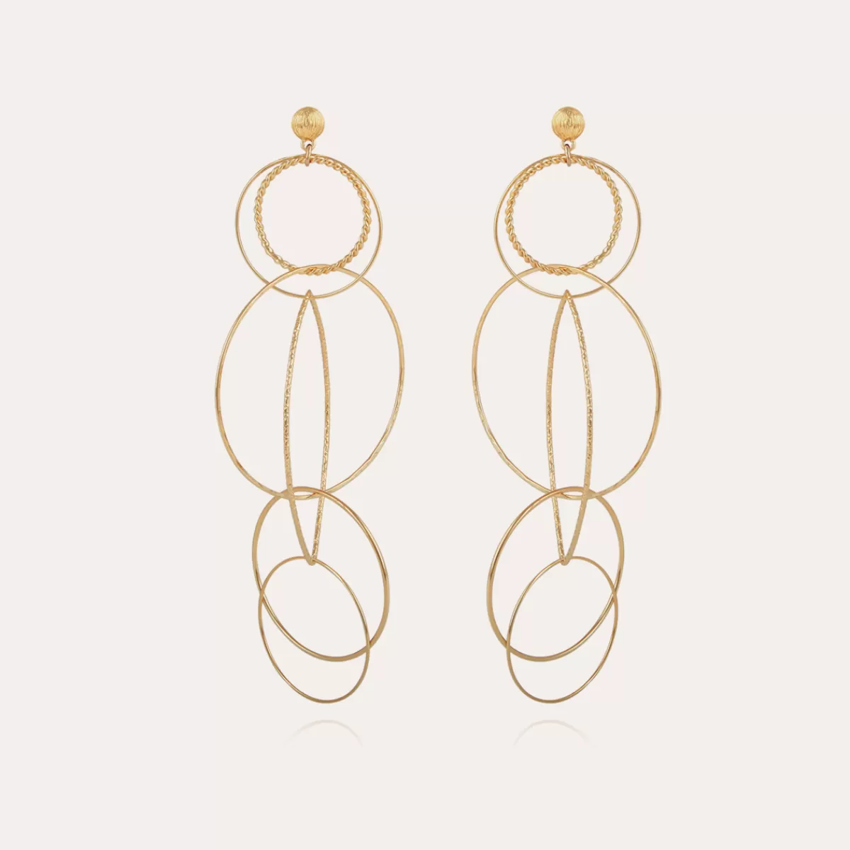 Gas Bijoux Boucles d'oreilles Torsade Multi dorées Shop
