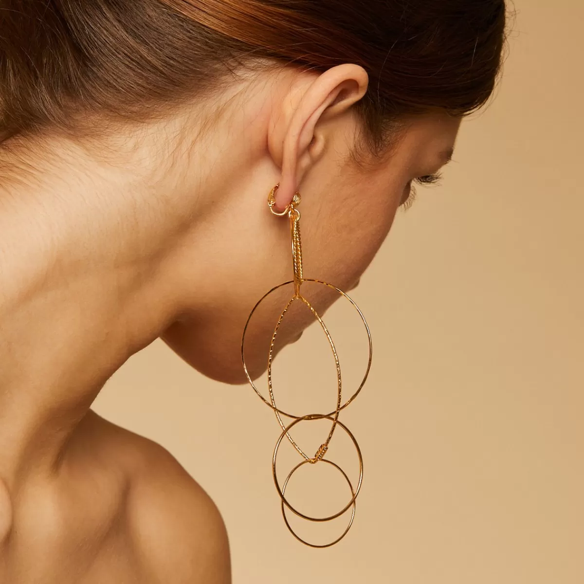 Gas Bijoux Boucles d'oreilles Torsade Multi dorées Shop