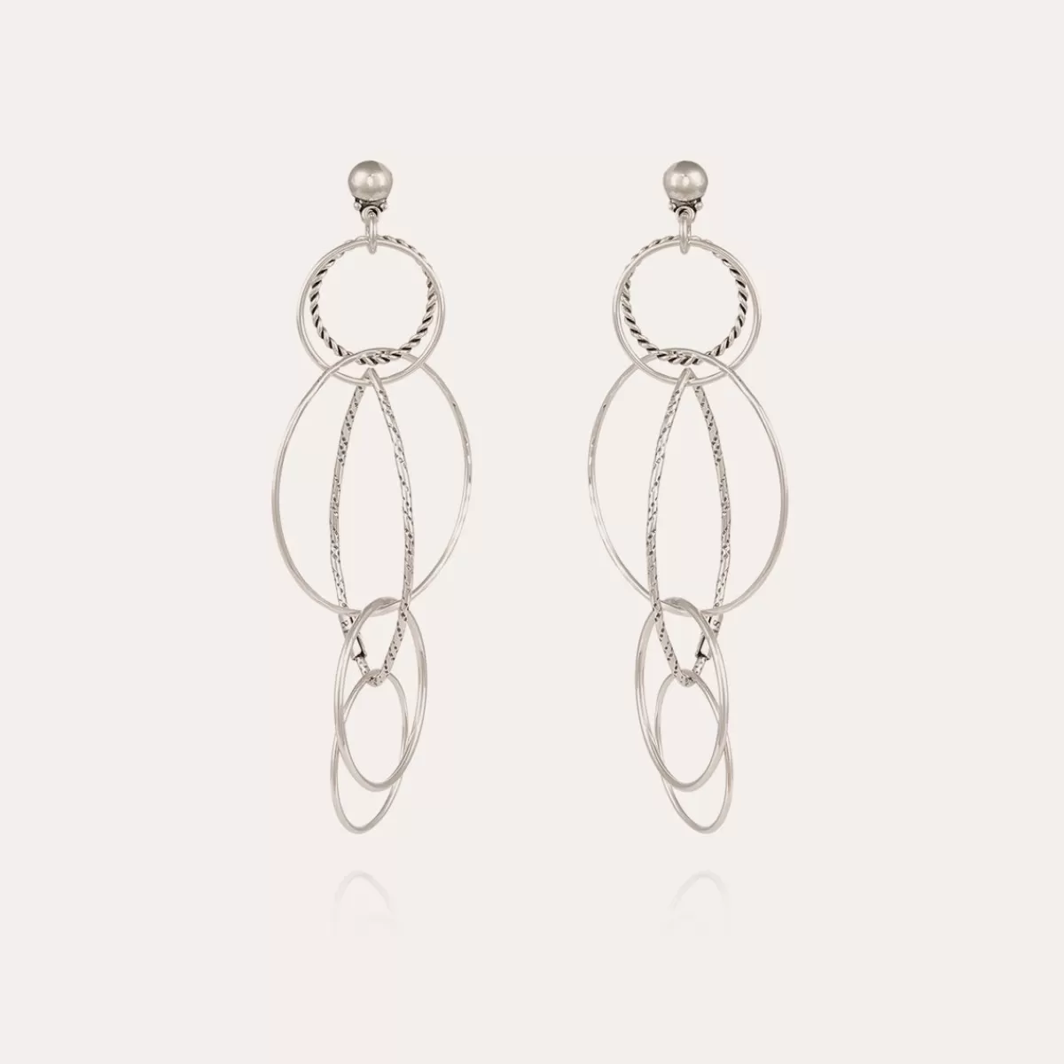 Gas Bijoux Boucles d'oreilles Torsade Multi petit modèle argentées Store