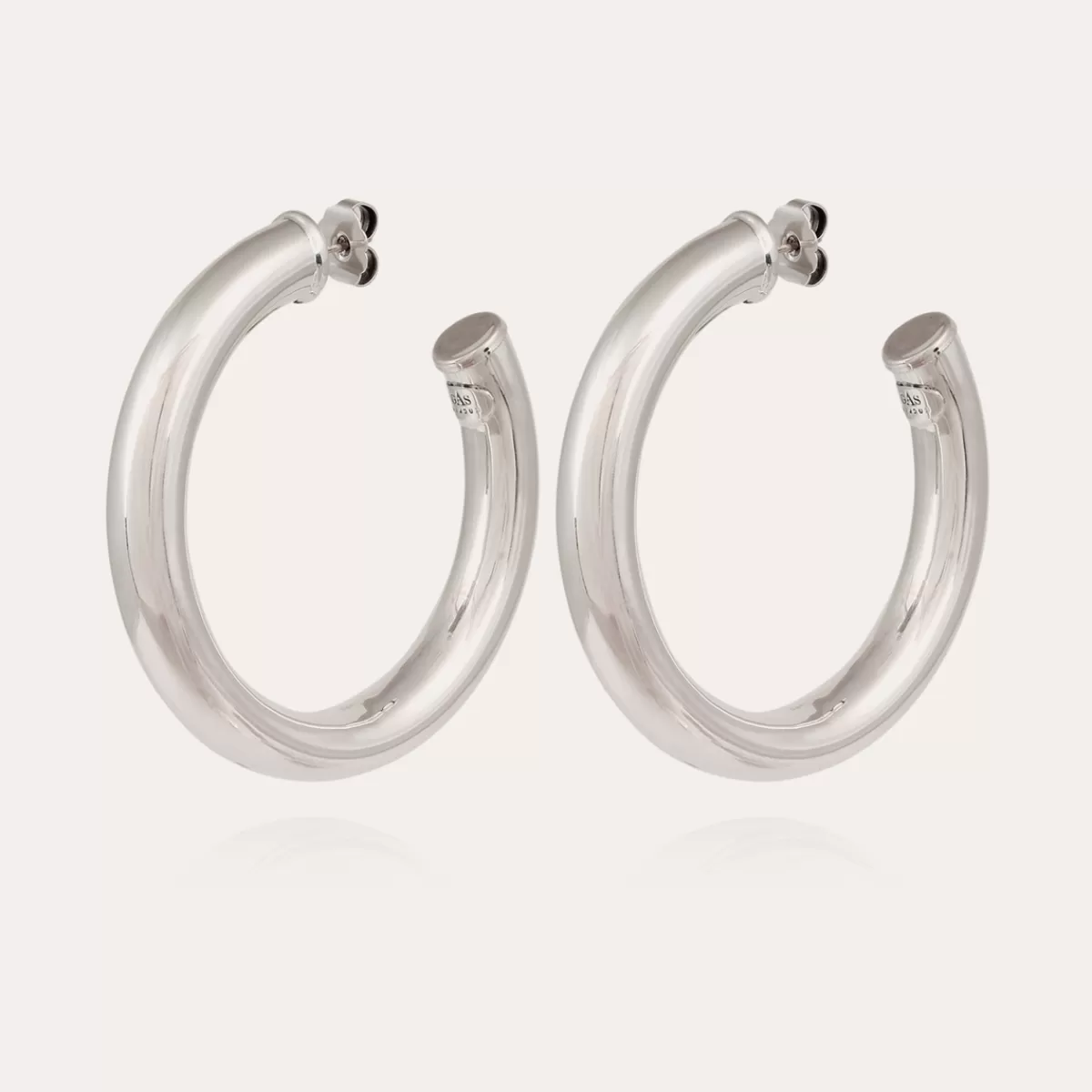 Gas Bijoux Boucles d'oreilles Turner grand modèle argentées Sale