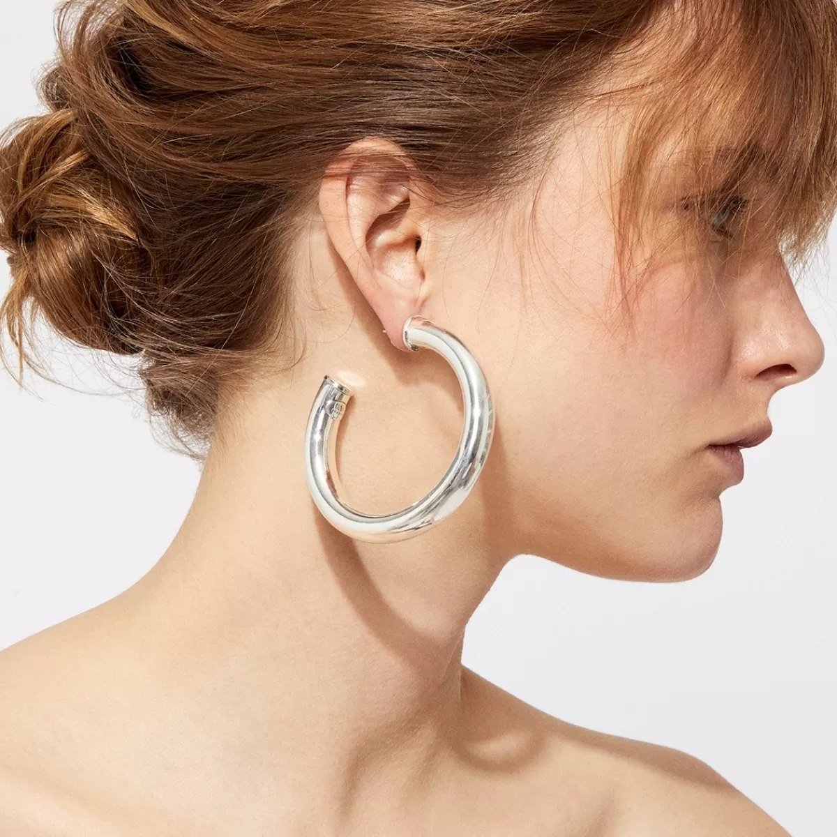 Gas Bijoux Boucles d'oreilles Turner grand modèle argentées Sale