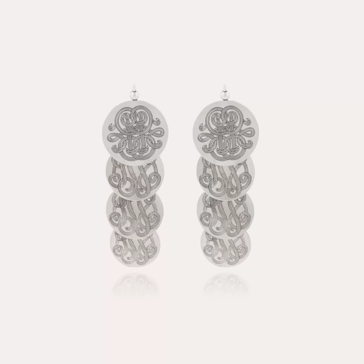 Gas Bijoux Boucles d'oreilles Very Diva quadruple petit modèle argentées Store