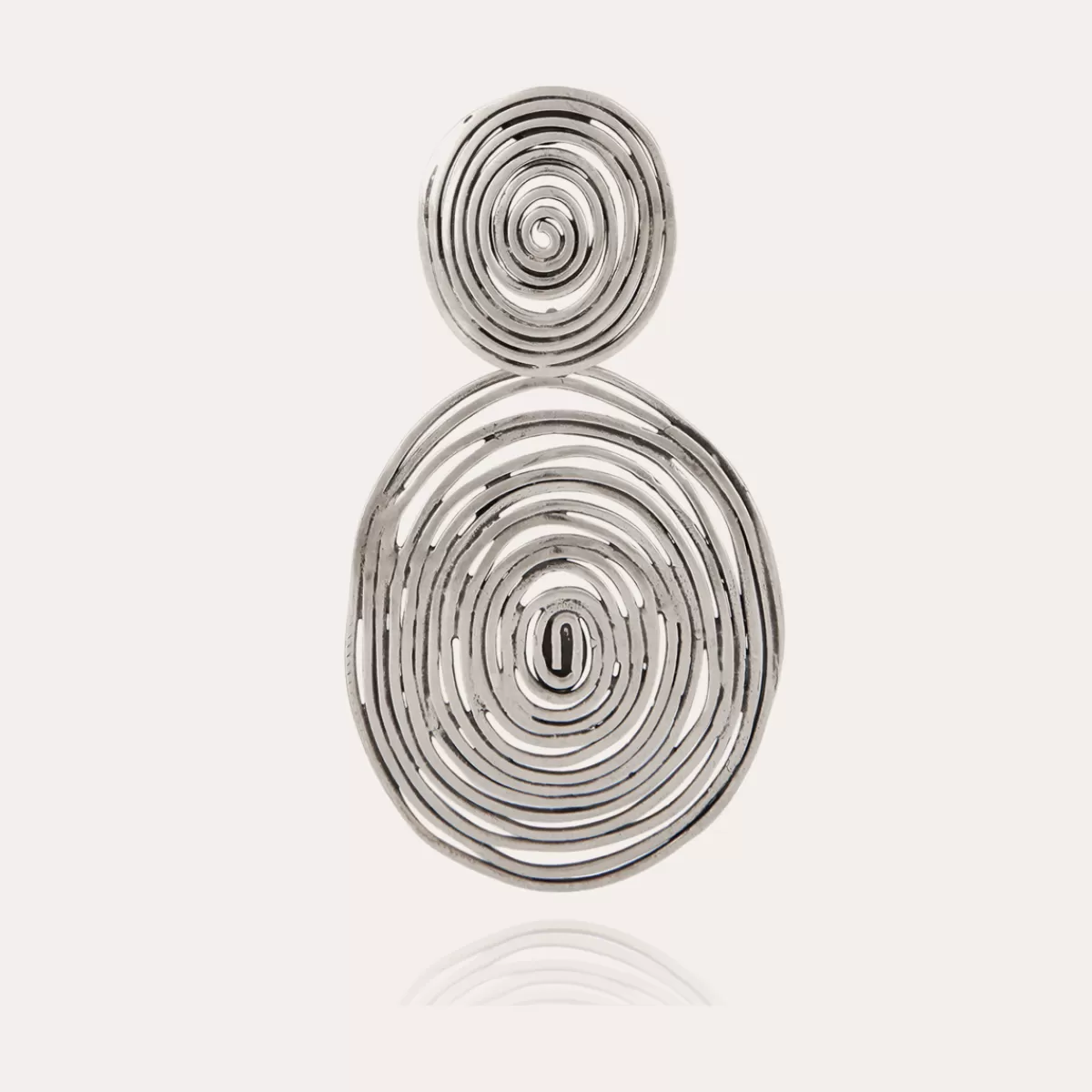 Gas Bijoux Boucles d'oreilles Wave grand modèle argentées Discount