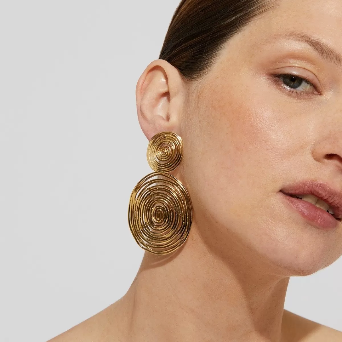Gas Bijoux Boucles d'oreilles Wave grand modèle dorées Store