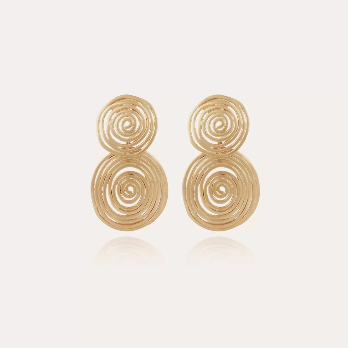 Gas Bijoux Boucles d'oreilles Wave petit modèle dorées Fashion