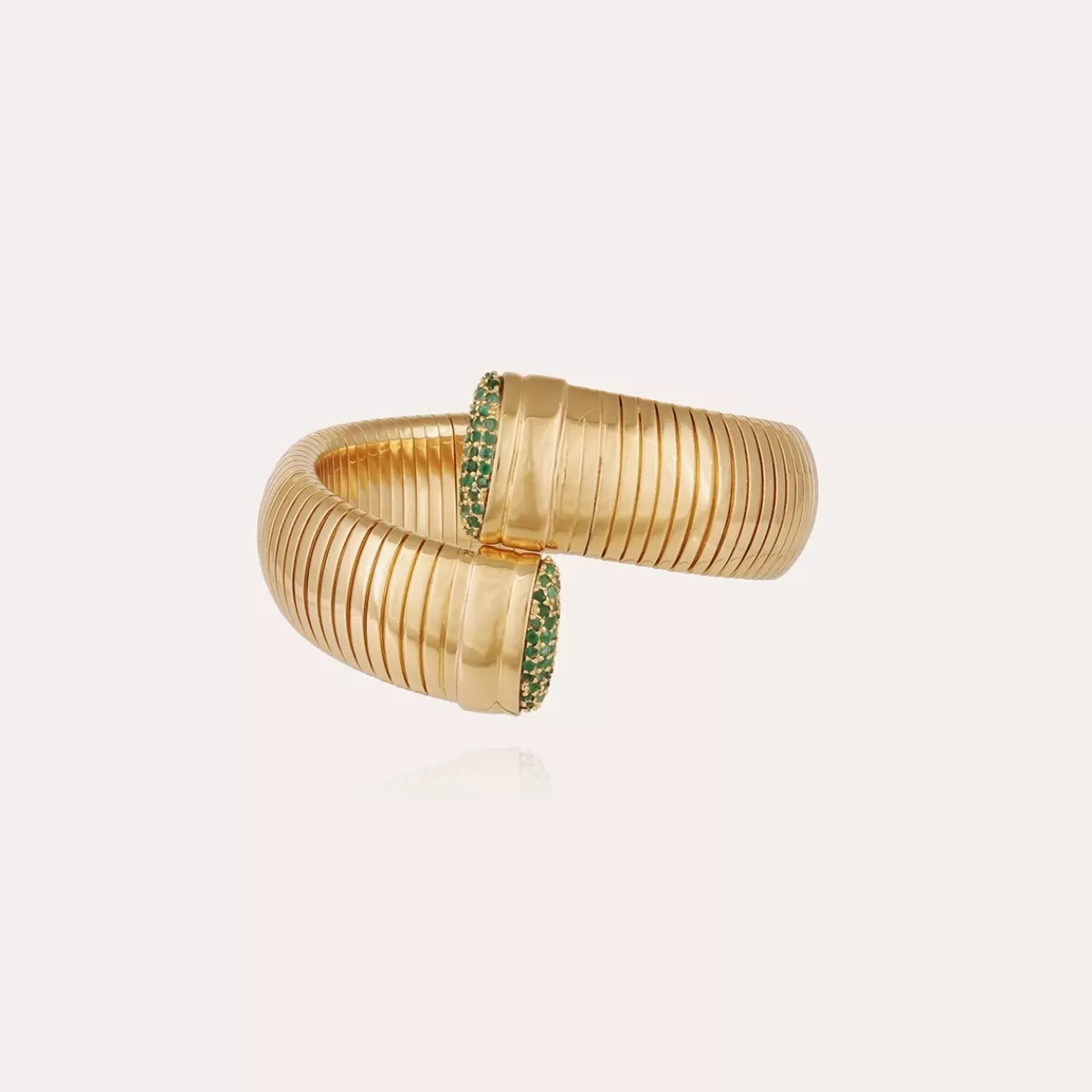 Gas Bijoux Bracelet Antigone doré - Émeraude - Capsule Les Précieux Pierre précieuse Émeraude Best Sale