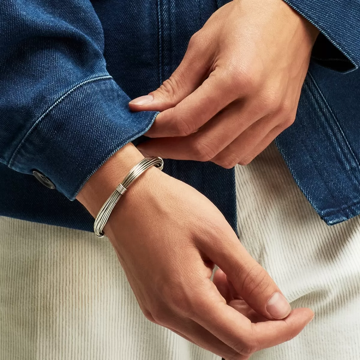 Gas Bijoux Bracelet Ariane très grand modèle argenté Best Sale