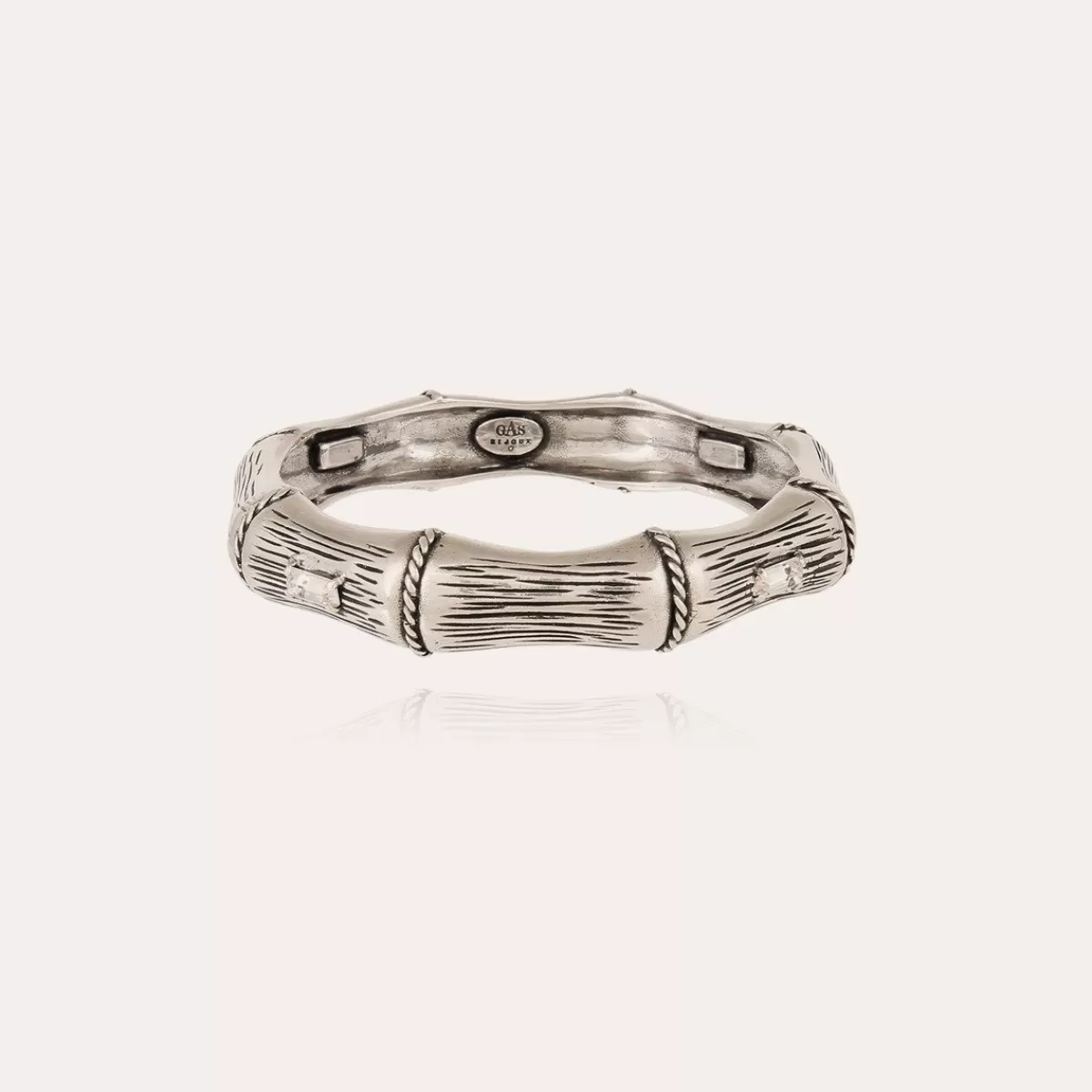 Gas Bijoux Bracelet Bambou strass argenté Cristal Store