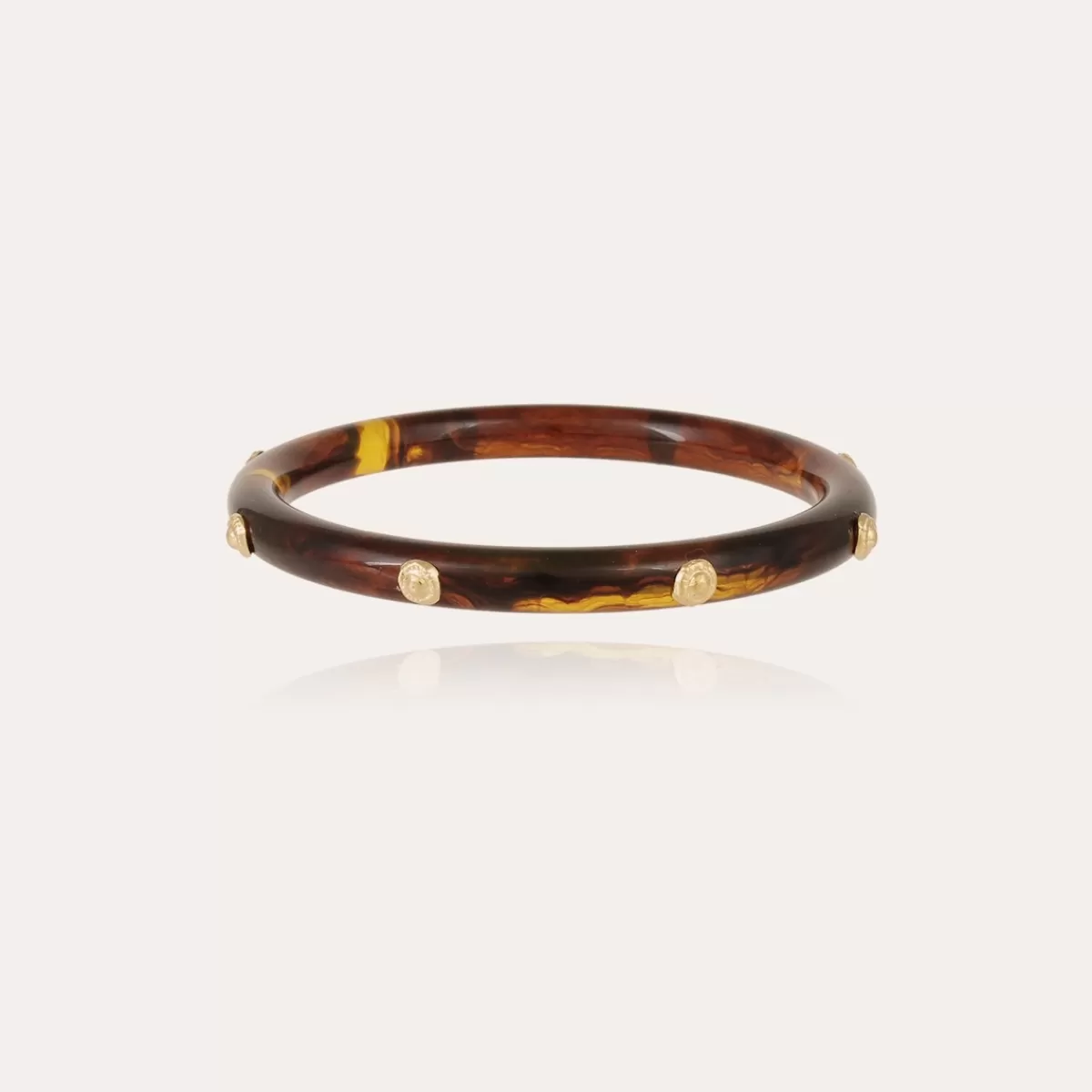 Gas Bijoux Bracelet Caftan Bis acétate doré - Marron Blanc cassé Outlet