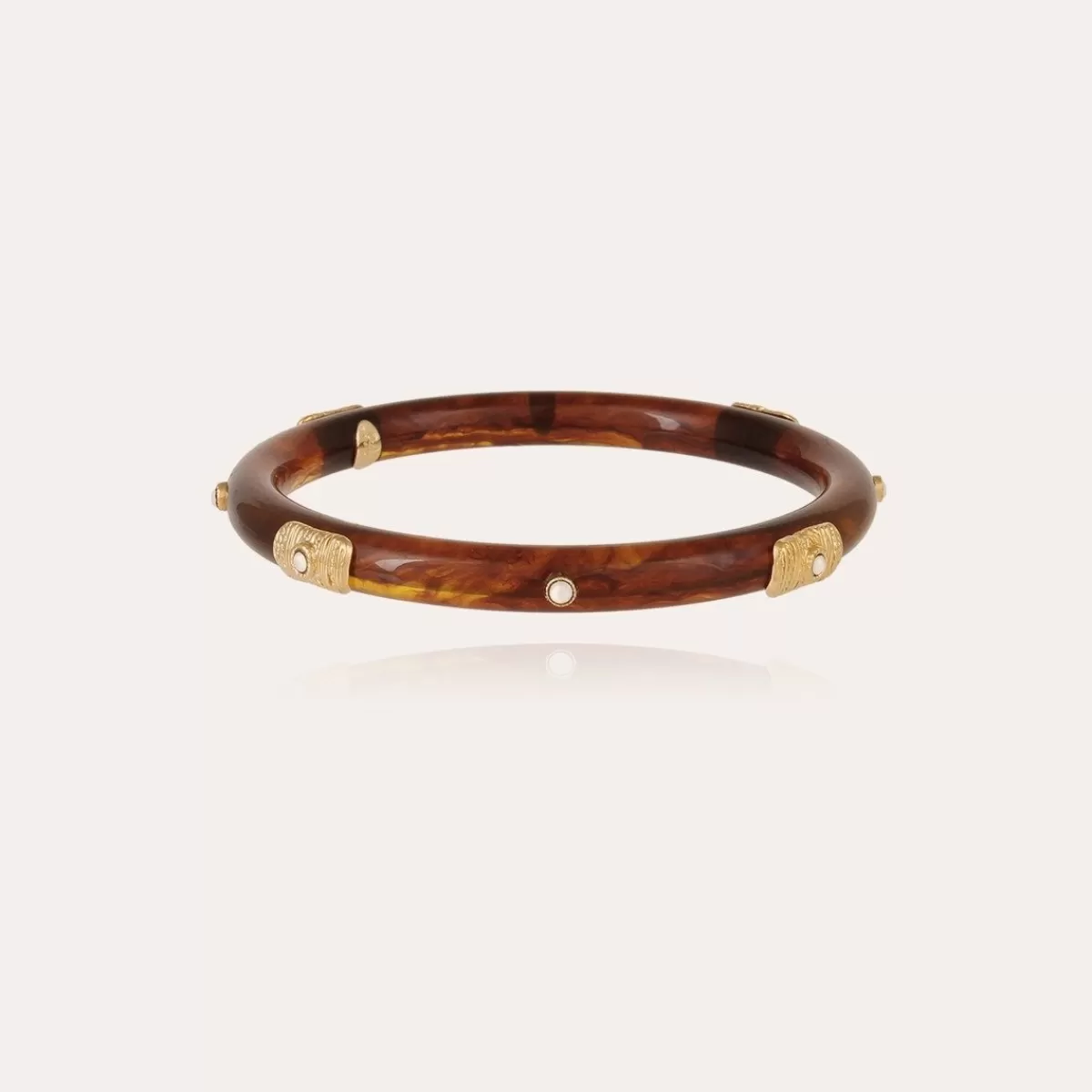 Gas Bijoux Bracelet Caftan Meknes acétate doré - Marron Cheap