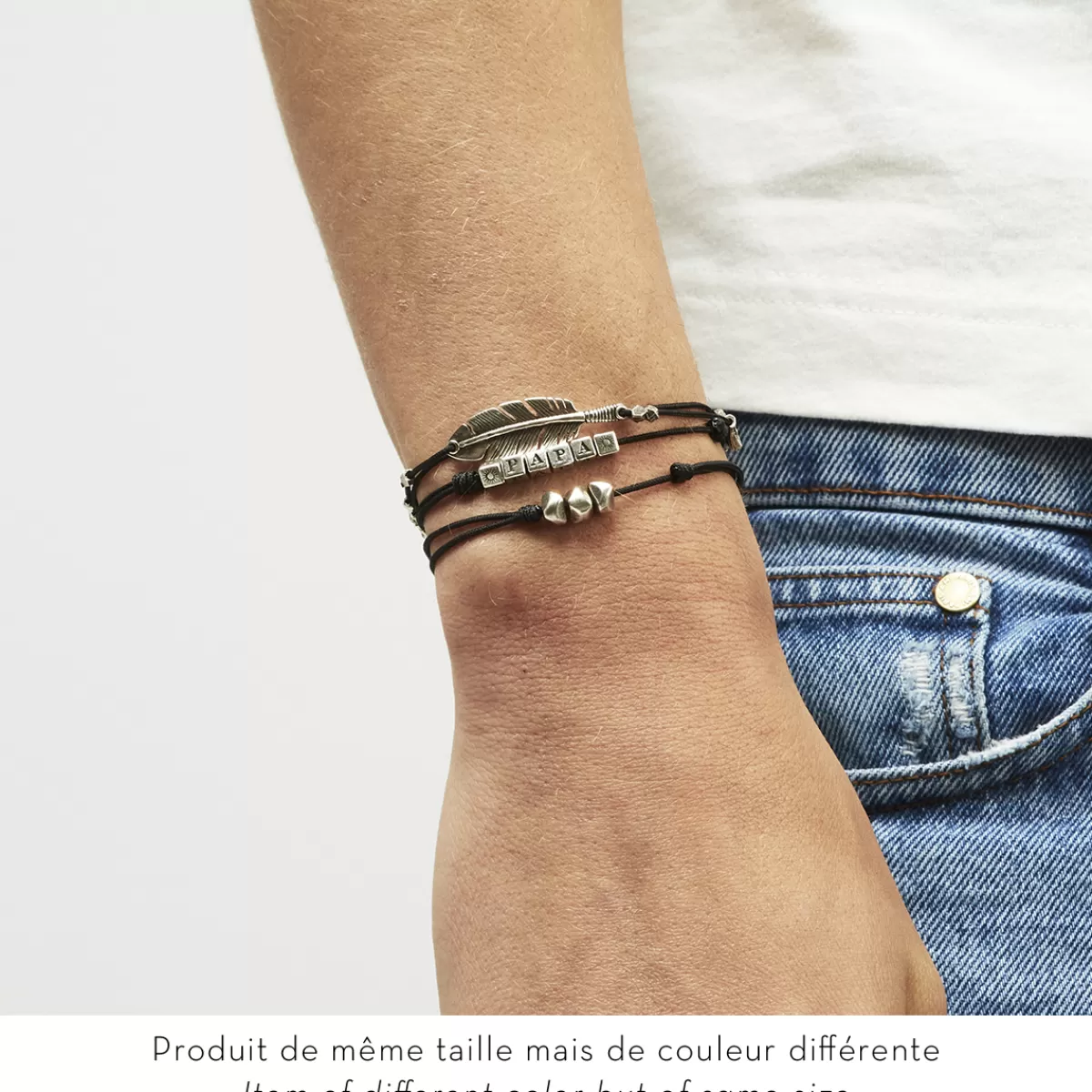 Gas Bijoux Bracelet Cailloux grand modèle argenté Store