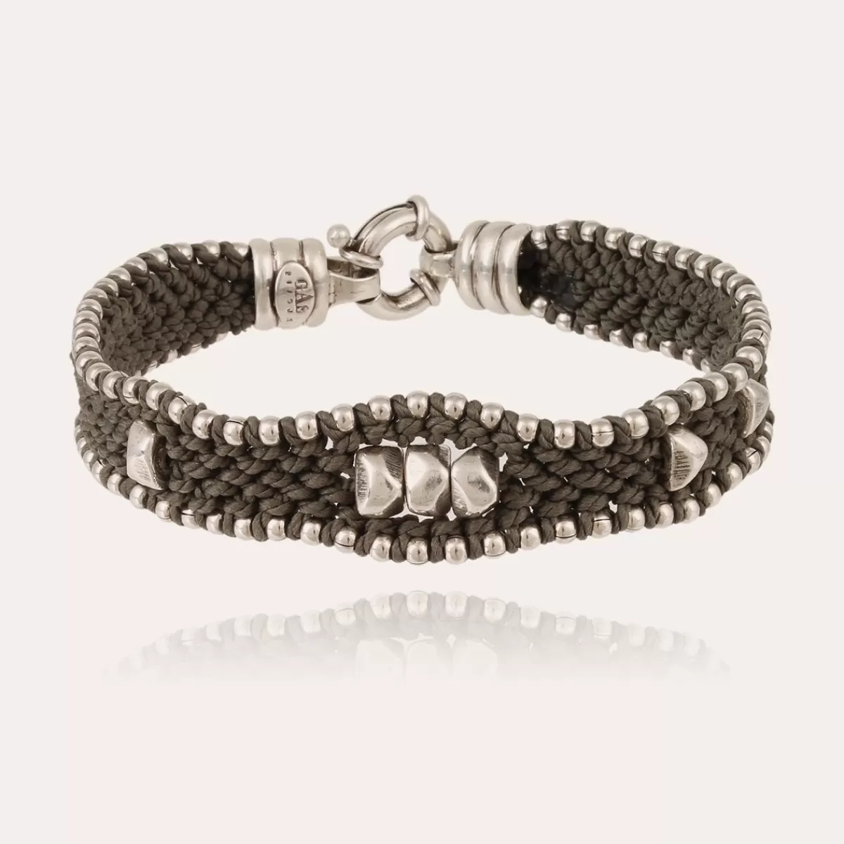 Gas Bijoux Bracelet Colin grand modèle argenté New