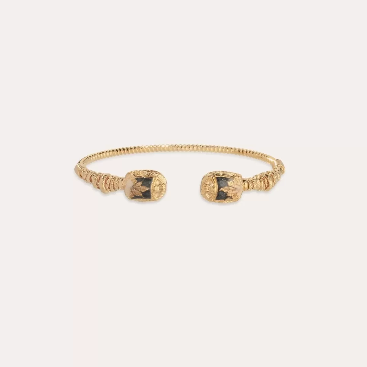 Gas Bijoux Bracelet Duality grand Scaramouche Torsade émail doré Cheap