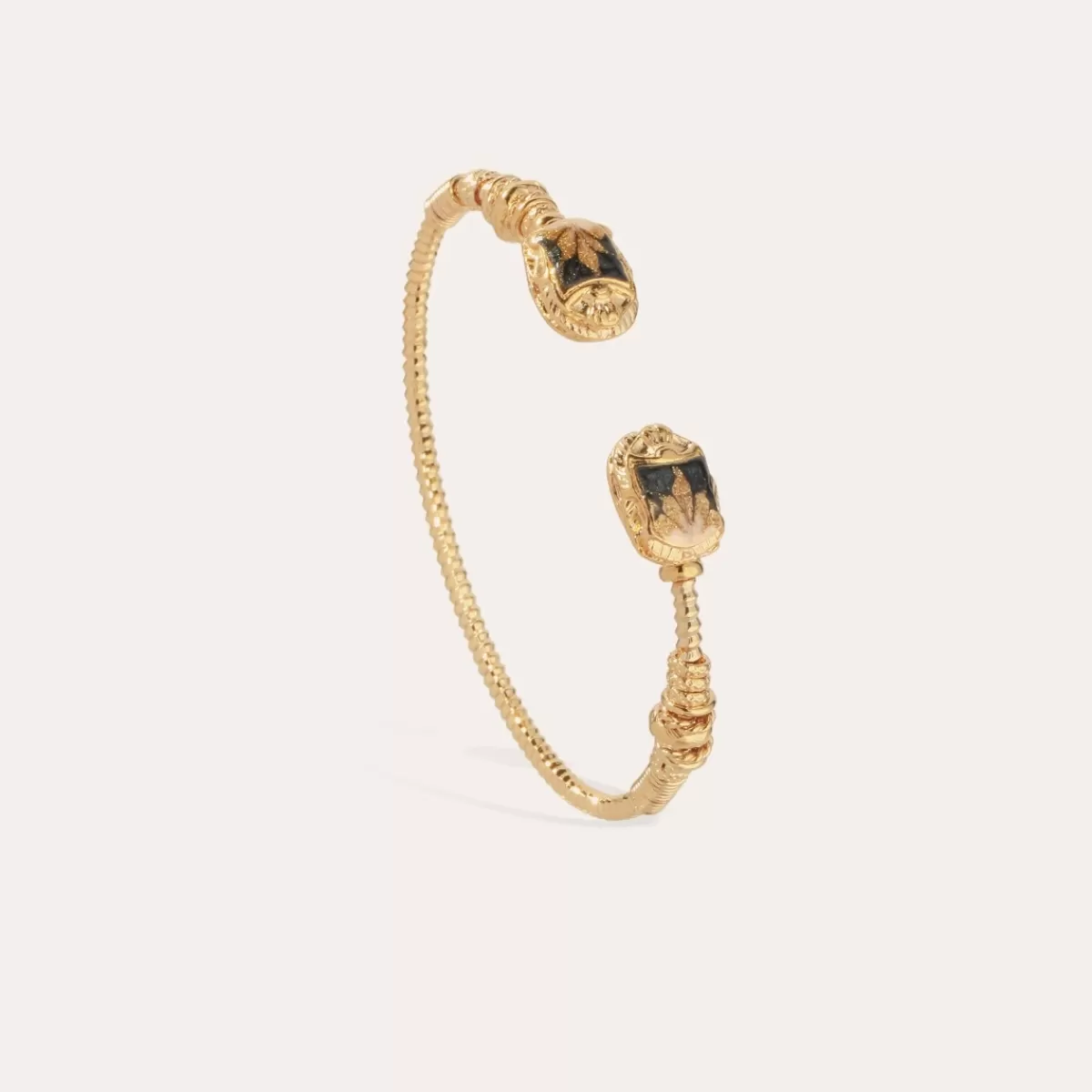 Gas Bijoux Bracelet Duality grand Scaramouche Torsade émail doré Cheap